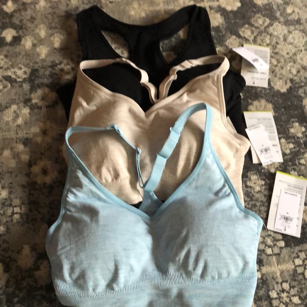3 Light weight bra tops from Old Navy. Never worn with tags.